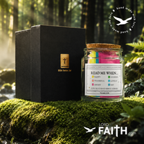 Bible Verse Jar with 90 Scripture Notes