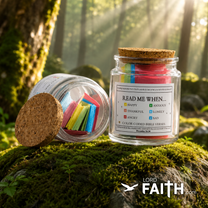 Bible Verse Jar with 90 Scripture Notes