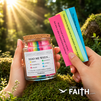 Bible Verse Jar with 90 Scripture Notes