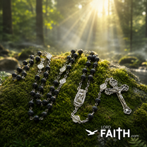 Cross 59 Rosary Beads Trendy Pendant Necklace